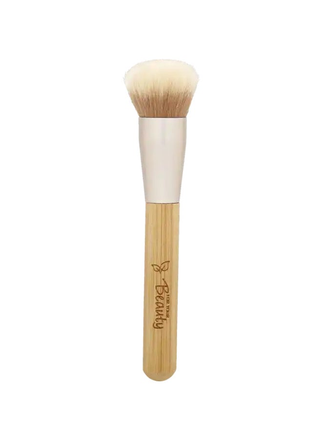 Rossmann We Love Nature Makeup Buffer Brush with FSC Bamboo Handle – Vegan & Eco-Friendly - Image 2